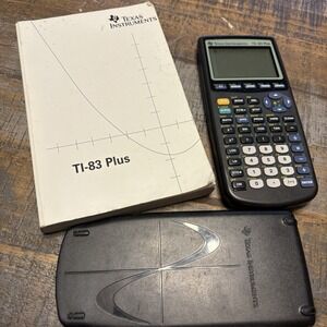 Texas Instruments TI-83 Plus Graphing Calculator w/ Cover & Manual Works Great!